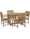 Ensemble meuble extérieur teck marron