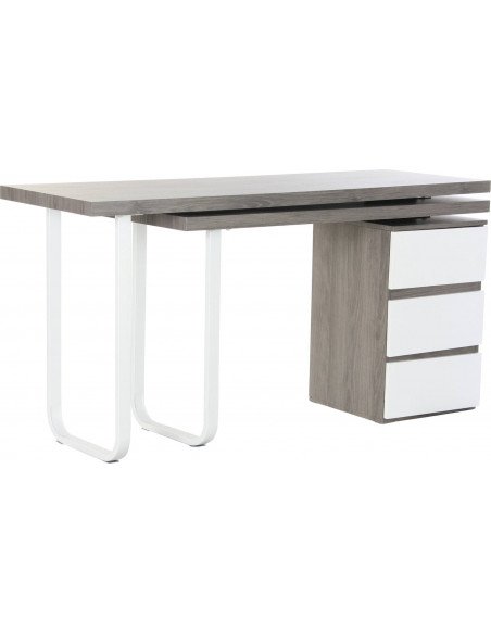 Bureau gris élégant et fonctionnel