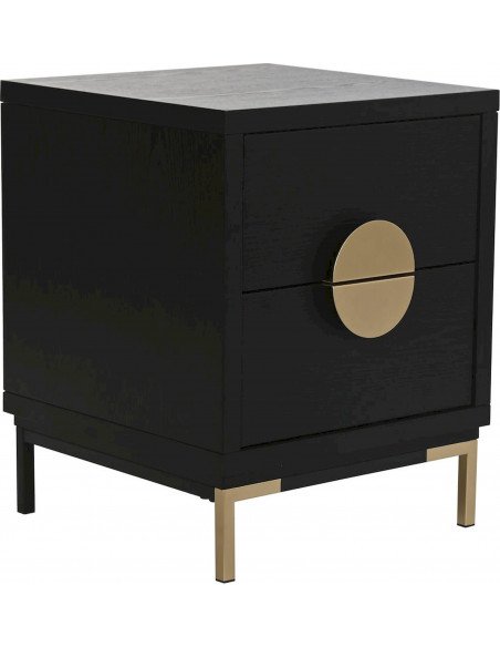 Table de nuit moderne MDF noir