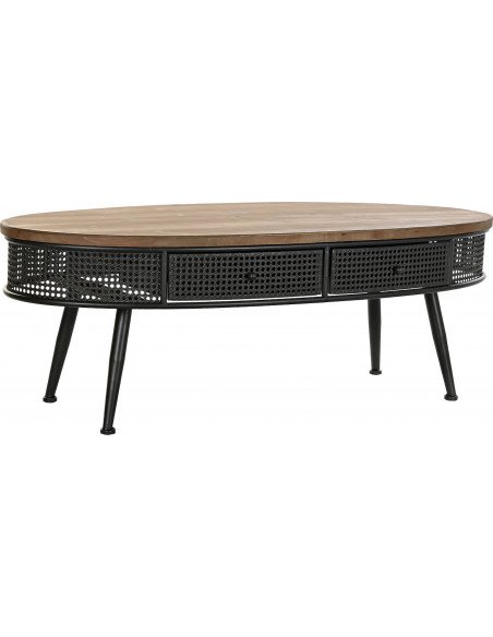 Table basse bois et métal