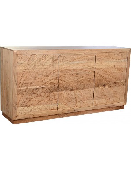 Buffet acacia motif palmier