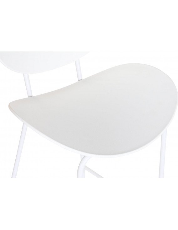 Tabouret métal blanc