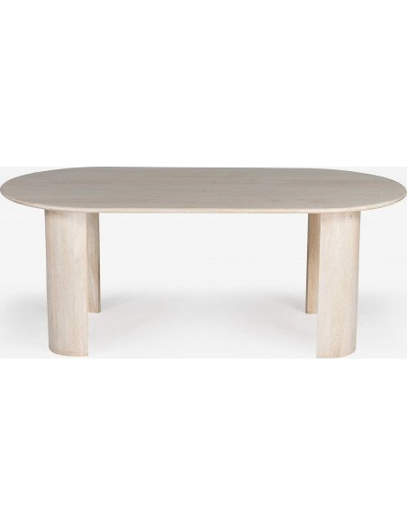 Table élégante blanc mango