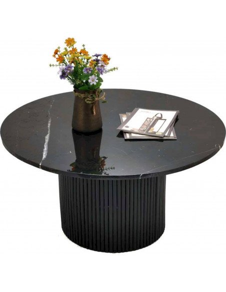 Table basse en marbre noir