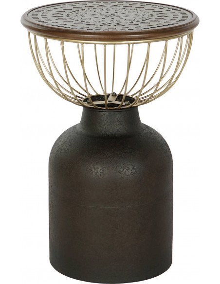 Table d'appoint en métal noir