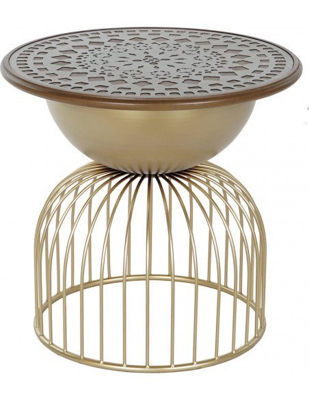 Table d'appoint dorée