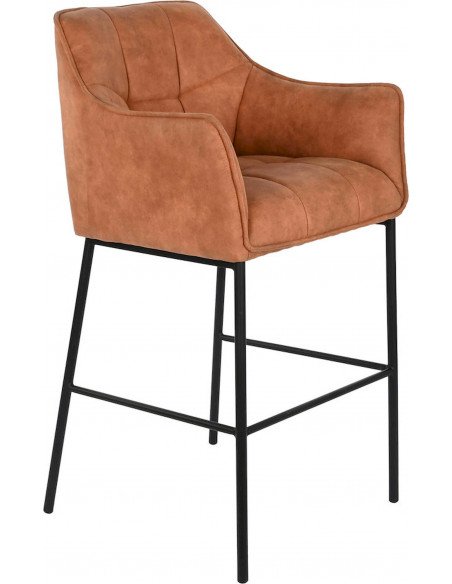 Tabouret microfibre brun