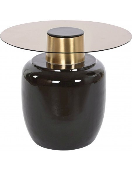 Table d'appoint noir et or