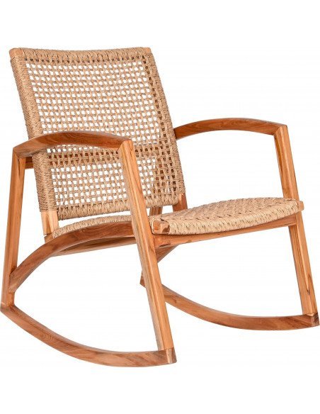 Fauteuil à bascule teck