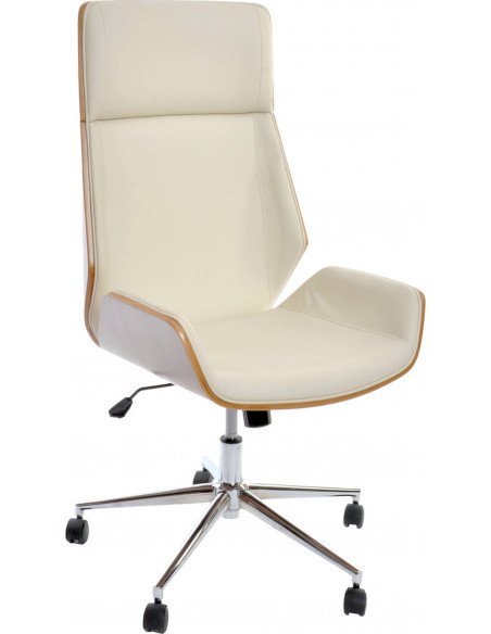 Chaise de bureau design crème