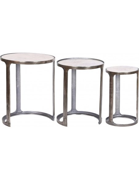 Table d'appoint marbre blanc