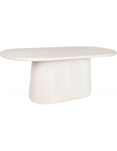 Table de salle à manger en mangue blanche