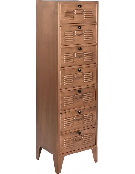 Commode métallique dorée