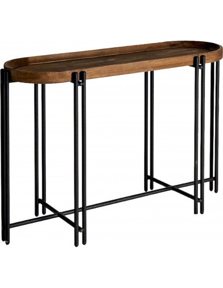 Console d'entrée chic bois métal