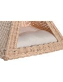 Couchage élégant en rotin pour animal