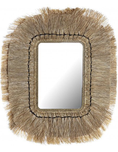 Miroir jute naturel