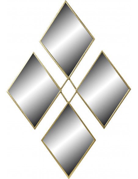 Miroir losange doré