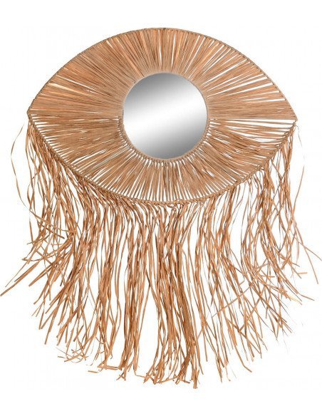 Miroir mural fibre naturelle