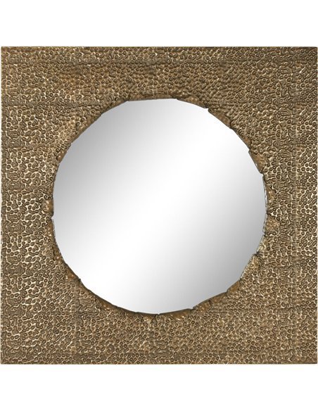 Miroir design métallique doré pour décoration élégante