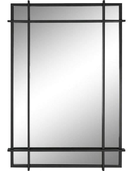 Miroir design en verre trempé noir