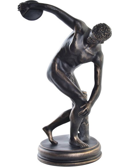 Sculpture lanceur de disque finition cuivre