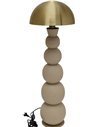 Lampe de sol design métal doré crème