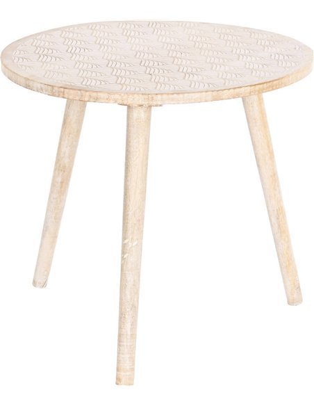 Table d'appoint mandala en bois exotique