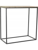 Table d'appoint en bois et métal design élégant