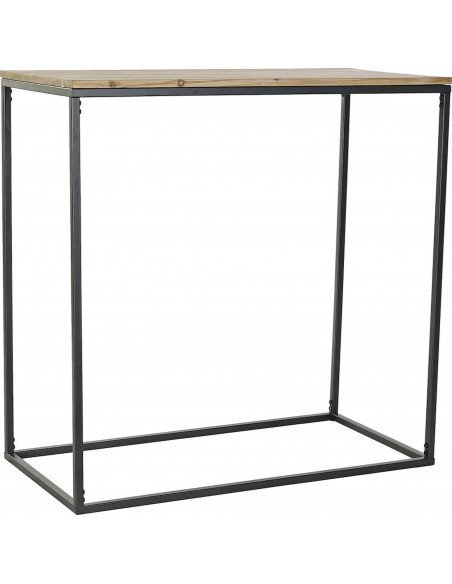 Table d'appoint en bois et métal design élégant