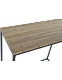 Table d'appoint en bois et métal design élégant