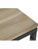 Table d'appoint en bois et métal design élégant