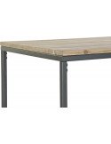 Table d'appoint en bois et métal design élégant