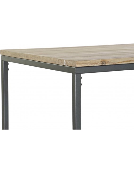 Table d'appoint en bois et métal design élégant
