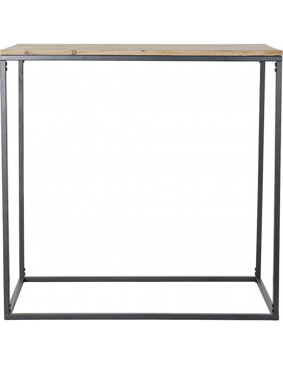 Table d'appoint en bois et métal design élégant