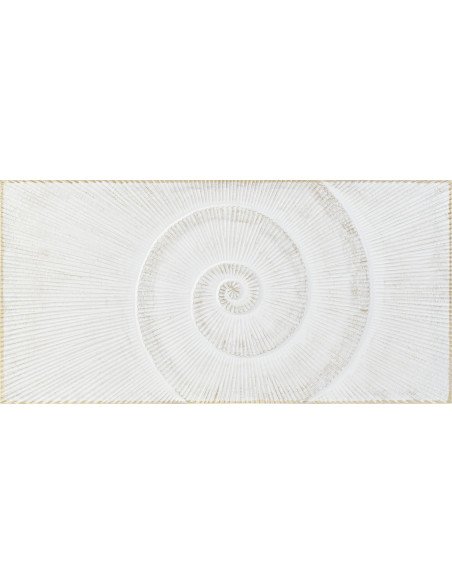 Tête de lit élégante spirale dorée et blanche