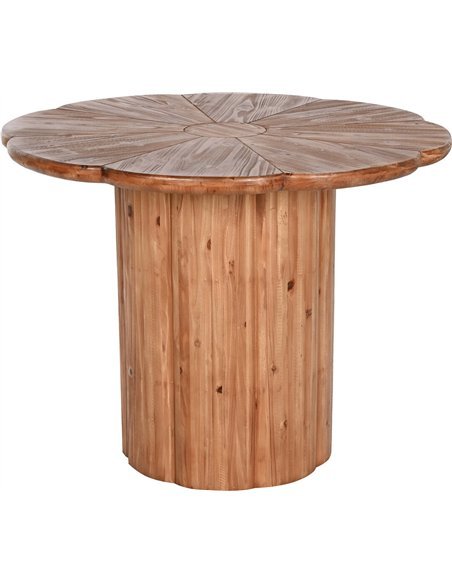 Table ronde en bois naturel pour salle à manger Meti