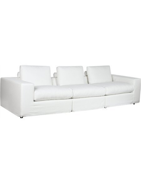 Canapé blanc en polyester confortable et élégant