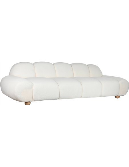 Canapé chaise longue blanc élégant en polyester *