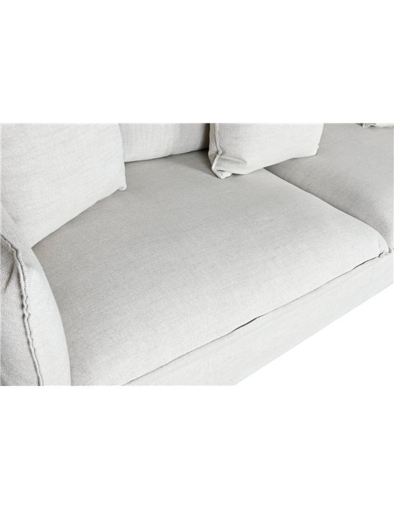 Assise du canapé Coral avec coussins d'assise en lin beige