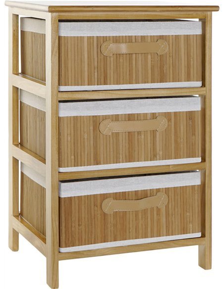 Commode en bambou naturelle pour rangement élégant