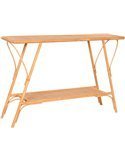 Console en rotin marron pour entrée élégante et naturelle