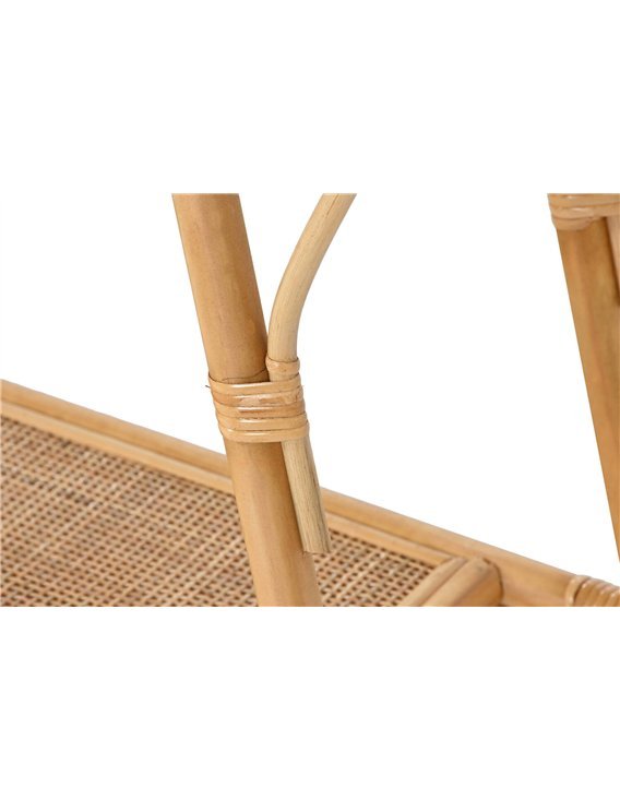 Console en rotin marron pour entrée élégante et naturelle