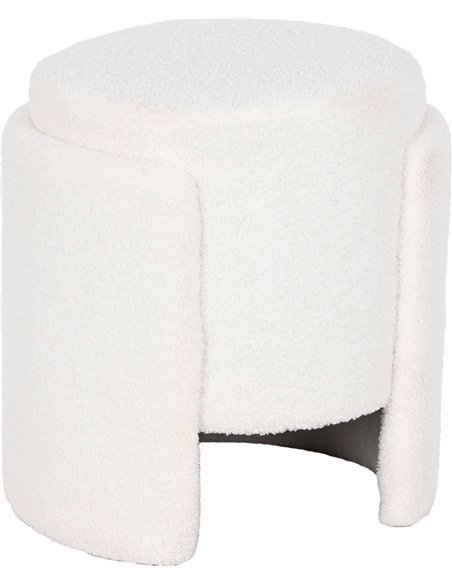 Repose-pieds blanc en polyester confortable et design Meti