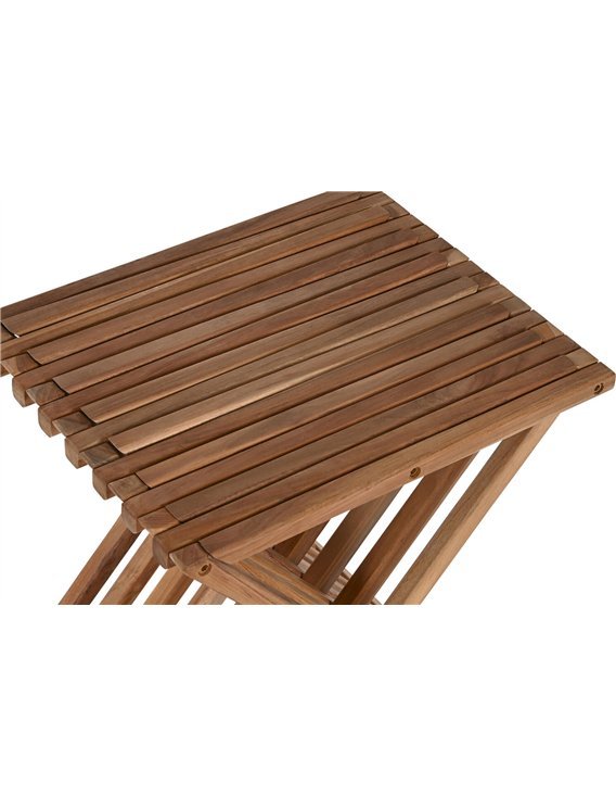 Table d'appoint pliante en teck naturel