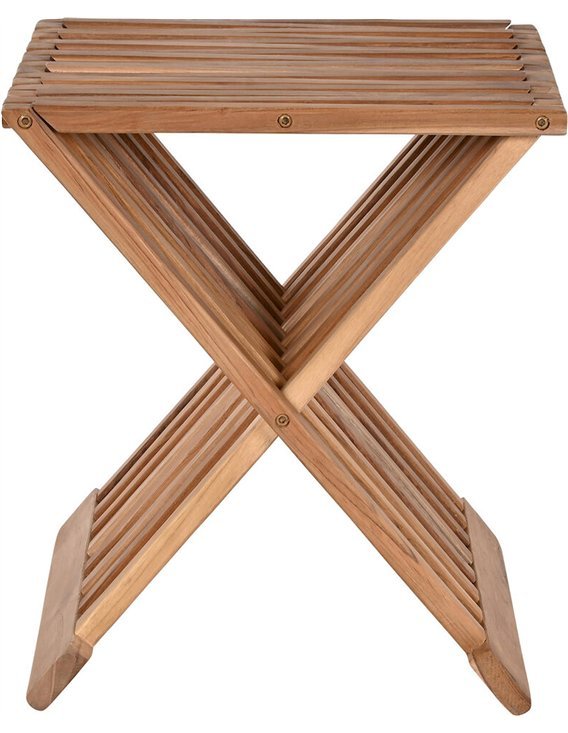 Table d'appoint pliante en teck naturel