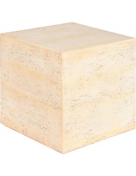 Table d'appoint effet marbre beige élégant