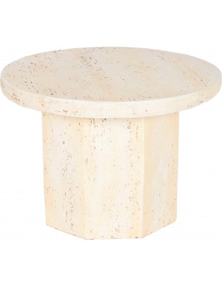 Table d'appoint effet marbre beige élégante Meti