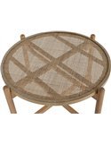 Table basse en rotin naturel pour salon élégant