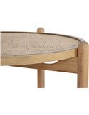 Table basse en rotin naturel pour salon élégant