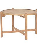 Table basse en rotin naturel pour salon élégant